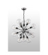 Placid 78cm Pendant 14 Light E14 15cm Round Segment Glass Shade Satin Nickel Clear & Satin Black-9