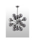 Placid 78cm Pendant 14 Light E14 15cm Round Segment Glass Shade Satin Nickel Smoke Plated & Satin Black-8