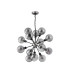 Placid 78cm Pendant 14 Light E14 15cm Round Glass Shade Satin Nickel Smoke Plated & Satin Black-4