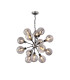 Placid 78cm Pendant 14 Light E14 15cm Round Textured Smooth / Ribbed Glass Shade Satin Nickel Smoke Plated & Satin Black-1