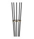 Placid Floor Lamp 5 Light E14 15cm Round Glass Shade Brass Amber Plated Satin Black-6