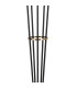 Placid Floor Lamp 5 Light E14 15cm Round Glass Shade Brass Clear Satin Black-6