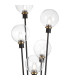 Placid Floor Lamp 5 Light E14 15cm Round Glass Shade Brass Clear Satin Black-7