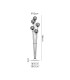 Placid Floor Lamp 5 Light E14 15cm Round Crackled Glass Shade Brass Clear Satin Black-2