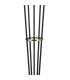 Placid Floor Lamp 5 Light E14 15cm Round Crackled Glass Shade Brass Clear Satin Black-6