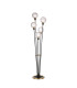 Placid Floor Lamp 5 Light E14 15cm Round Textured Crumple Glass Shade Brass Clear Satin Black-1