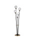 Placid Floor Lamp 5 Light E14 15cm Round Textured Crumple Glass Shade Brass Clear Satin Black-4