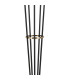 Placid Floor Lamp 5 Light E14 15cm Round Textured Crumple Glass Shade Brass Clear Satin Black-6