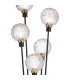 Placid Floor Lamp 5 Light E14 15cm Round Textured Crumple Glass Shade Brass Clear Satin Black-7