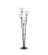 Placid Floor Lamp 5 Light E14 15cm Round Textured Diamond Pattern Glass Shade Brass Clear Satin Black-1