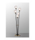 Placid Floor Lamp 5 Light E14 15cm Round Textured Diamond Pattern Glass Shade Brass Clear Satin Black-3