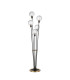 Placid Floor Lamp 5 Light E14 15cm Round Textured Diamond Pattern Glass Shade Brass Clear Satin Black-4