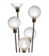 Placid Floor Lamp 5 Light E14 15cm Round Textured Diamond Pattern Glass Shade Brass Clear Satin Black-7