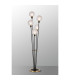 Placid Floor Lamp 5 Light E14 15cm Round Dimpled Glass Shade Brass Clear Satin Black-3