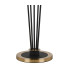 Placid Floor Lamp 5 Light E14 15cm Round Dimpled Glass Shade Brass Clear Satin Black-5