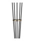 Placid Floor Lamp 5 Light E14 15cm Round Dimpled Glass Shade Brass Clear Satin Black-6
