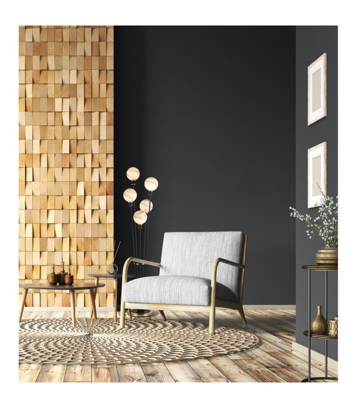Placid Floor Lamp 5 Light E14 15cm Round Marble Effect Glass Shade Brass White Satin Black-3