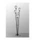Placid Floor Lamp 5 Light E14 15cm Round Marble Effect Glass Shade Brass White Satin Black-8