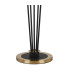Placid Floor Lamp 5 Light E14 15cm Round Textured Melting Glass Shade Brass Clear Satin Black-5