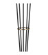 Placid Floor Lamp 5 Light E14 15cm Round Textured Melting Glass Shade Brass Clear Satin Black-6