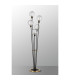 Placid Floor Lamp 5 Light E14 15cm Round Textured Melting Glass Shade Brass Clear Satin Black-8