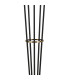 Placid Floor Lamp 5 Light E14 15cm Round Glass Shade Brass Opal Satin Black-6
