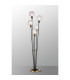 Placid Floor Lamp 5 Light E14 15cm Round Ribbed Glass Shade Brass Clear Satin Black-3