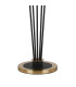 Placid Floor Lamp 5 Light E14 15cm Round Ribbed Glass Shade Brass Clear Satin Black-5