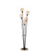 Placid Floor Lamp 5 Light E14 15cm Round Segment Glass Shade Brass Amber Plated Satin Black-4
