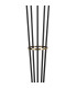 Placid Floor Lamp 5 Light E14 15cm Round Segment Glass Shade Brass Amber Plated Satin Black-6