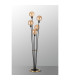 Placid Floor Lamp 5 Light E14 15cm Round Segment Glass Shade Brass Amber Plated Satin Black-8
