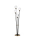Placid Floor Lamp 5 Light E14 15cm Round Segment Glass Shade Brass Clear Satin Black-1