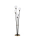 Placid Floor Lamp 5 Light E14 15cm Round Segment Glass Shade Brass Clear Satin Black-4
