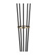 Placid Floor Lamp 5 Light E14 15cm Round Segment Glass Shade Brass Clear Satin Black-6