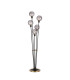 Placid Floor Lamp 5 Light E14 15cm Round Segment Glass Shade Brass Smoke Plated Satin Black-1
