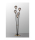Placid Floor Lamp 5 Light E14 15cm Round Segment Glass Shade Brass Smoke Plated Satin Black-3