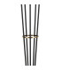 Placid Floor Lamp 5 Light E14 15cm Round Segment Glass Shade Brass Smoke Plated Satin Black-6