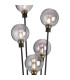 Placid Floor Lamp 5 Light E14 15cm Round Segment Glass Shade Brass Smoke Plated Satin Black-7