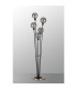 Placid Floor Lamp 5 Light E14 15cm Round Segment Glass Shade Brass Smoke Plated Satin Black-8