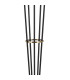 Placid Floor Lamp 5 Light E14 15cm Round Glass Shade Brass Smoke Plated Satin Black-6