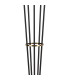 Placid Floor Lamp 5 Light E14 15cm Round Speckled Glass Shade Brass White Satin Black-6