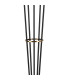 Placid Floor Lamp 5 Light E14 15cm Round Double Textured Smooth / Ribbed Glass Shade Brass Smoke Plated Satin Black-6