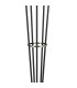 Placid Floor Lamp 5 Light E14 15cm Round Glass Shade Satin Nickel Amber Plated Satin Black-6
