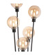 Placid Floor Lamp 5 Light E14 15cm Round Glass Shade Satin Nickel Amber Plated Satin Black-7