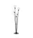 Placid Floor Lamp 5 Light E14 15cm Round Glass Shade Satin Nickel Clear Satin Black-1
