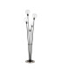 Placid Floor Lamp 5 Light E14 15cm Round Glass Shade Satin Nickel Clear Satin Black-4
