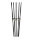 Placid Floor Lamp 5 Light E14 15cm Round Glass Shade Satin Nickel Clear Satin Black-6
