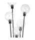 Placid Floor Lamp 5 Light E14 15cm Round Glass Shade Satin Nickel Clear Satin Black-7
