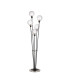 Placid Floor Lamp 5 Light E14 15cm Round Crackled Glass Shade Satin Nickel Clear Satin Black-1