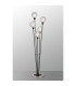Placid Floor Lamp 5 Light E14 15cm Round Crackled Glass Shade Satin Nickel Clear Satin Black-3